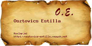 Osztovics Estilla névjegykártya